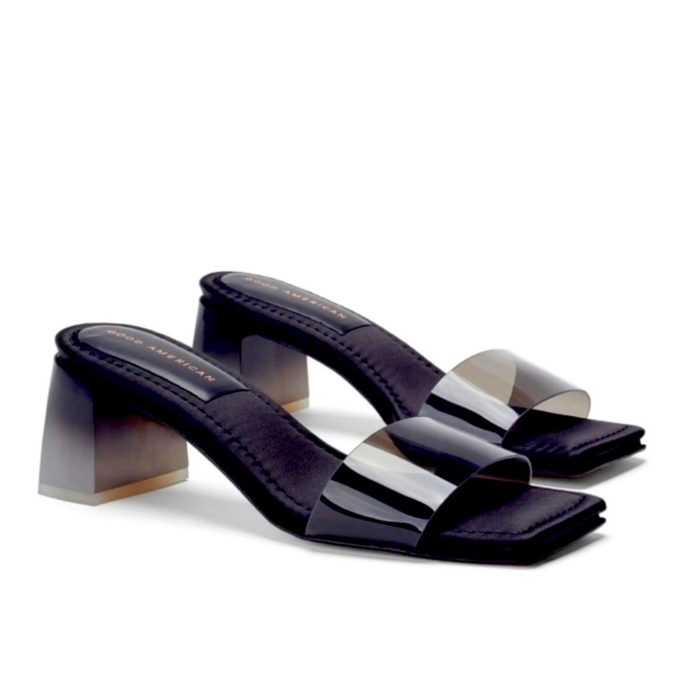 NWT | NEW IN BOX GOOD AMERICAN OMBRÉ BLOCK HEEL MULES | SIZE 7